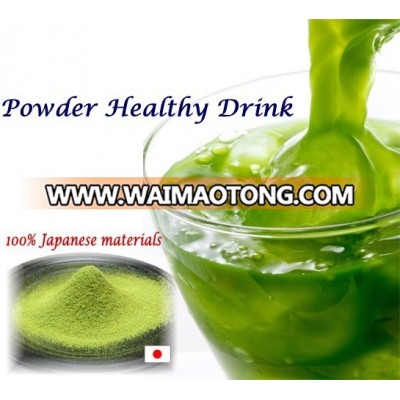 Japanese aojiru and green tea powder for health and wellness products